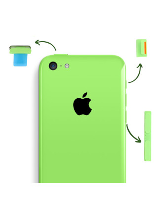 Flex do botão power compatível com iPhone 5C verde