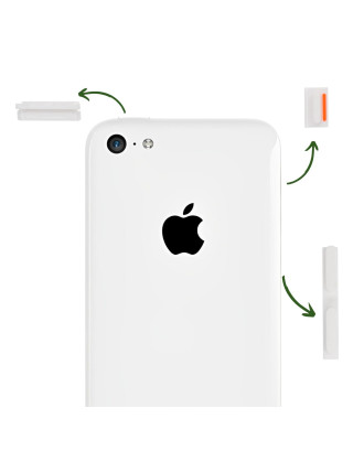 Flex do botão power compatível com iPhone 5C branco